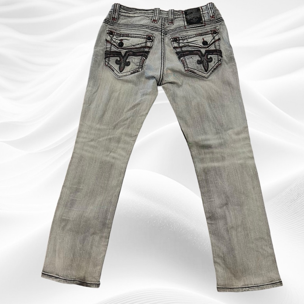 Rock Revival Jarvis Men’s Slim Straight Grey Wash Jean 34X31